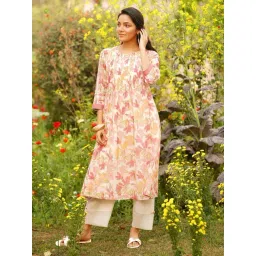 Jaypore Multicolour Block Printed Regular Fit Kurta-picture-33