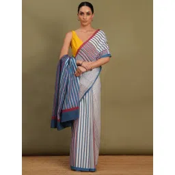 Jaypore Multicolour Block Printed Saree-picture-29
