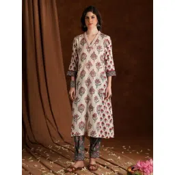 Jaypore Multicolour Block Printed Straight Fit Kurta-picture-16