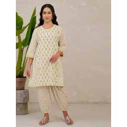 Jaypore Multicolour Block Printed Straight Fit Kurta-picture-12