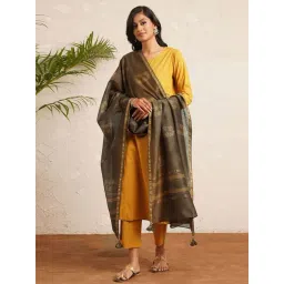 Jaypore Multicolour Cotton Silk Collection Dupatta-picture-37