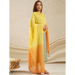 Jaypore Multicolour Cotton Silk Embroidered Collection Dupatta-picture-13