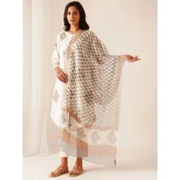 Jaypore Multicolour Printed Dupatta-picture-24