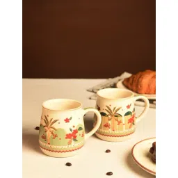 Jaypore Multicolour Stoneware Decal Printed Mug-picture-35