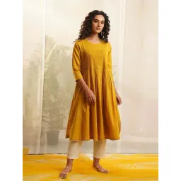 Jaypore Mustard Yellow Regular Fit Kurta-picture-13