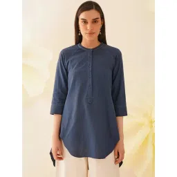 Jaypore Navy Blue Straight Fit Tunic-picture-26