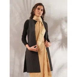 Jaypore Women Grey Straight Fit Jacket-picture-29