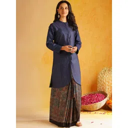 JAYPORE Women Longline Open Front Jacket with Embroidered-picture-15