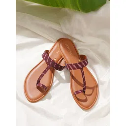 JAYPORE Women Printed Ethnic One Toe Flats-picture-18