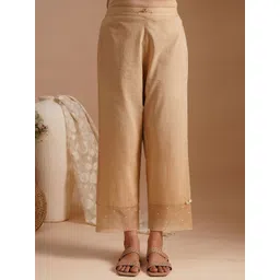 JAYPORE Women Solid Straight Fit Mid-Rise Parallel Trousers-picture-23