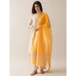 JAYPORE Woven Design Cotton Silk Dupatta-picture-10