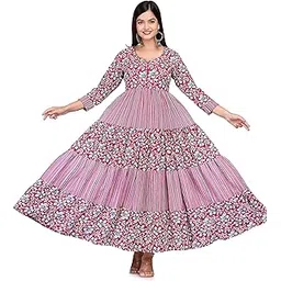 jayra textile Floral Printed Long Gown for Women and Girls_Parent-picture-11