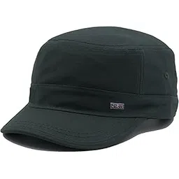 jazaa |AZ| Fashionable Solid Color Unisex Fitted Army Military Cadet Cap-picture-30