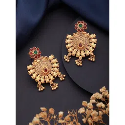 Jazz and Sizzle Gold-Plated Classic Stone-Studded & Beaded Chandbalis-picture-40