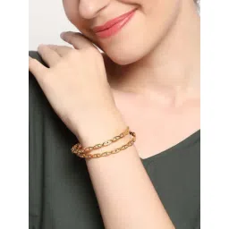 Jazz And Sizzle Multi-Color Gold-Plated Bangles Set for Women - Set of 2-picture-21