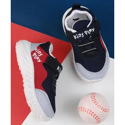 Jazzy Juniors KIds Play Text Designed Velcro Closure Sneakers - Navy-picture-10