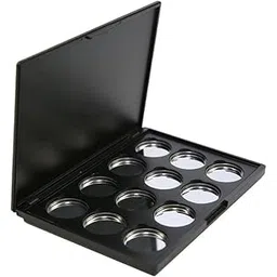 JAZZY PEARLS 12 Slots Empty Magnetic Palette Box for Eyeshadow Powder Makeup Case w/Pans-picture-20