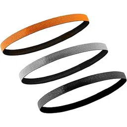 jazzy pearls JAZZY PEARLS® 3Pcs Elastic Sport Headbands Non Slip Hair Bands for Workout Football Soccer Black Orange Gray-Sporting Goods-Fitness, Running & Yoga-Clothing & Accessories-Sweatbands-3 Sport Headbands-picture-18