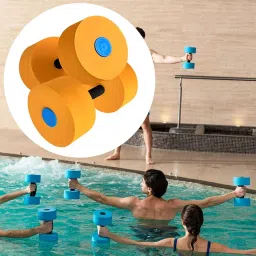 JAZZY PEARLS® Aquatic Exercise Dumbbells Adults Pool Resistance Fitness EVA Water Dumbbell Orange|Sporting Goods|Fitness Running & Yoga|Fitness Equipment & Gear|Aquatic Fitness Equipment image 5