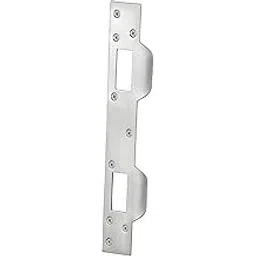 JAZZY PEARLS® Security Door Strike Plate for 5-1/2 in to 6 in Hole Center Metal Heavy Duty White-picture-20