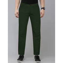 Jb Just BLACK Men Green Classic Slim Fit Cotton Regular Trousers-picture-10