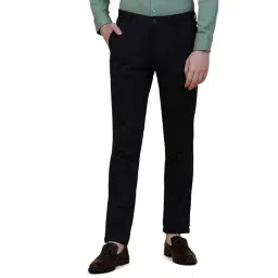 JB Studio Black Cotton Slim Fit Trousers-picture-35
