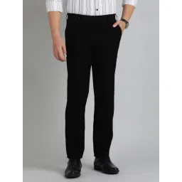 JB Studio Black Polyester Slim Fit Trousers-picture-27