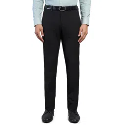JB Studio Black Rayon Slim Fit Trousers-picture-39