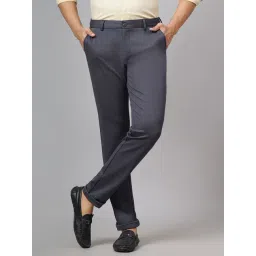 JB Studio Charcoal Slim Fit Trousers-picture-35