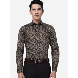 JB STUDIO Slim Fit Ethnic Motifs Printed Cotton Formal Shirt-picture-35