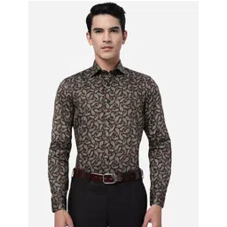 JB STUDIO Slim Fit Ethnic Motifs Printed Cotton Formal Shirt-picture-31