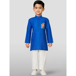 JBN Creation Boys Ethnic Motifs Printed Regular Kurta with Pyjamas-picture-27