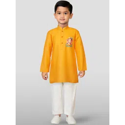 JBN Creation Boys Ethnic Motifs Printed Regular Kurta with Pyjamas-picture-18