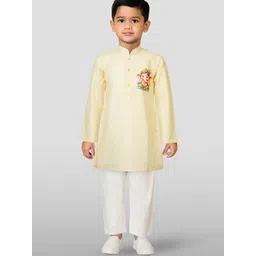 JBN Creation Boys Ethnic Motifs Printed Regular Kurta With Pyjamas-picture-46