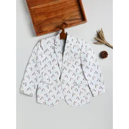 JBN Creation Boys Giraffe Printed Slim Fit Single-Breasted Blazer-picture-49