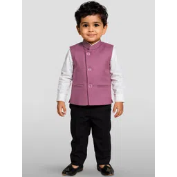 JBN Creation Boys Mandarin Collared Nehru Jackets-picture-50
