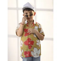 JBN Creation Boys Premium Floral Printed Spread Collar Cotton Shirt-picture-19