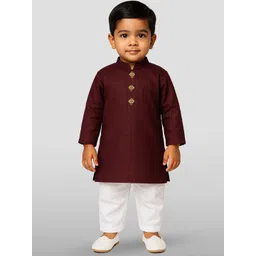 JBN Creation Boys Regular Pure Cotton Kurta with Pyjamas-picture-26