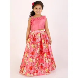 JBN Creation Girls Pink Ready to Wear Lehenga &-picture-56