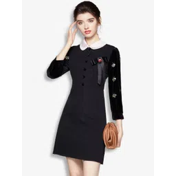 JC Collection Black A-Line Dress-picture-32