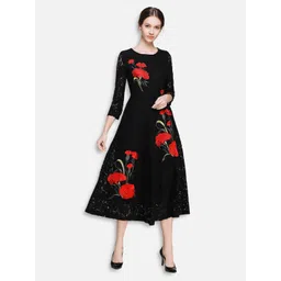 JC Collection Black & Red Sheath Dress-picture-11