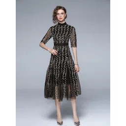 JC Collection Black Floral Midi Dress-picture-22