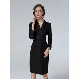 JC Collection Black Sheath Dress-picture-10