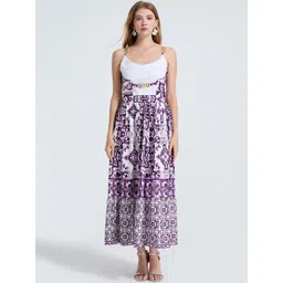 JC Collection Ethnic Motifs Print A-Line Midi Dress-picture-31