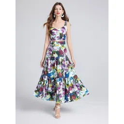 JC Collection Floral Printed Crop Top With Skirt Co-Ords-picture-37