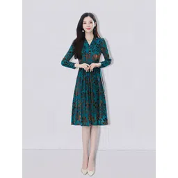 JC Collection Floral Printed Fit and Flare Dress-picture-29