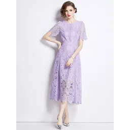 JC Collection Floral Self Design A-Line Midi Dress-picture-11
