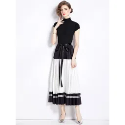 JC Collection High Neck Top & Colourblocked Skirt-picture-19