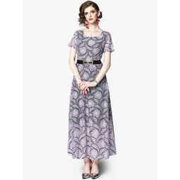 JC Collection Purple & Black Floral Lace Maxi Dress-picture-34