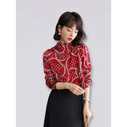 JC Collection Red Geometric Printed Top-picture-26